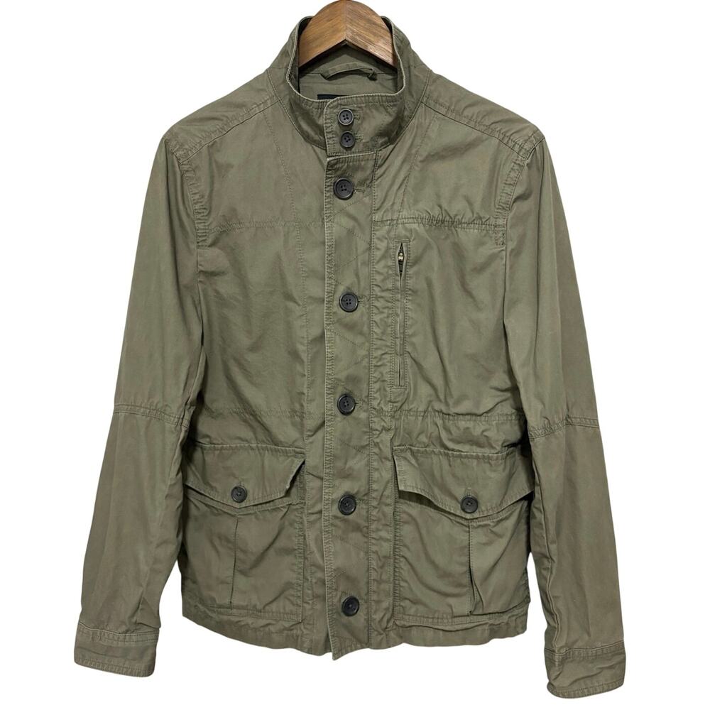 Banana Republic Womens S Olive Green Utility Field Jacket Military Cotton